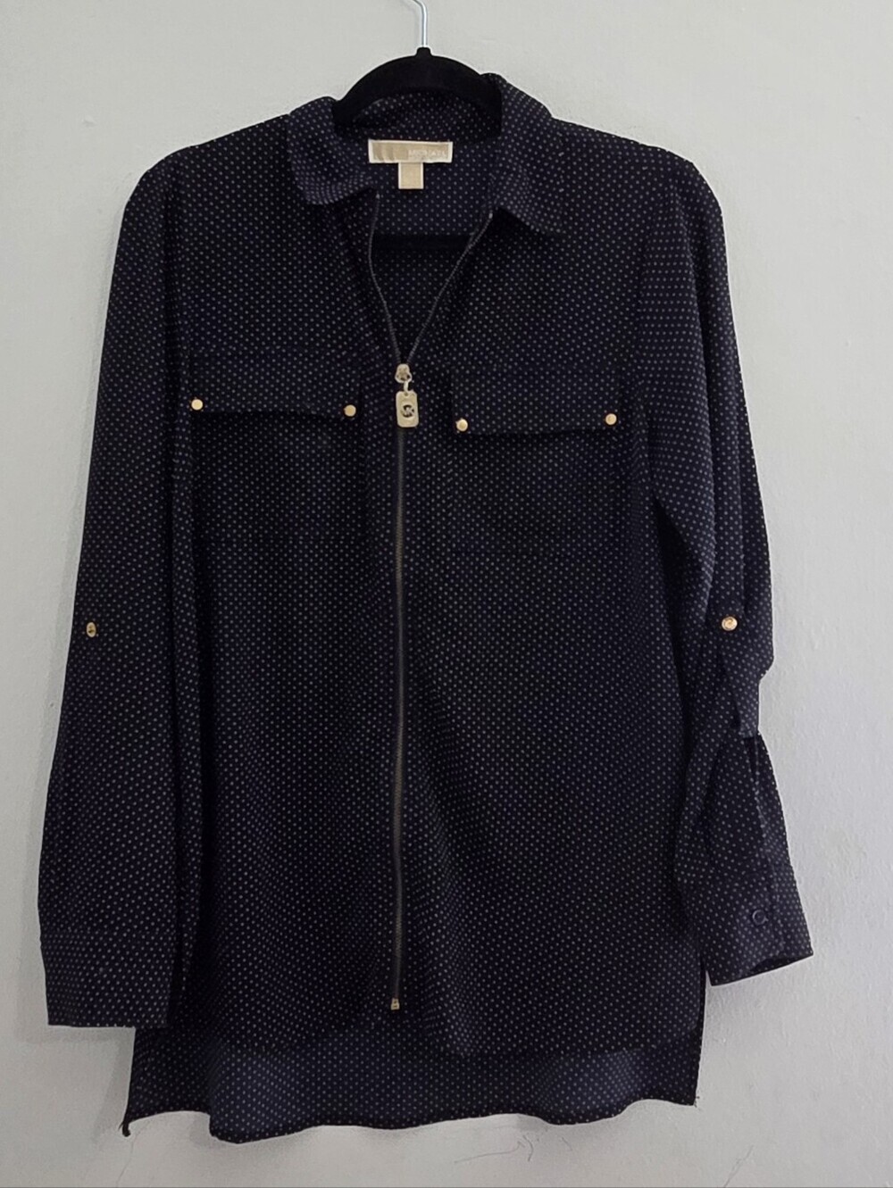 Michael Kors Zip Front Blouse